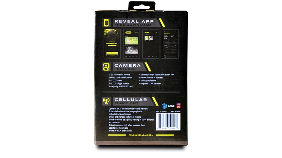 Tactacam Reveal Cellular Trail Camera, AT&amp;T, TA-TC-RATT