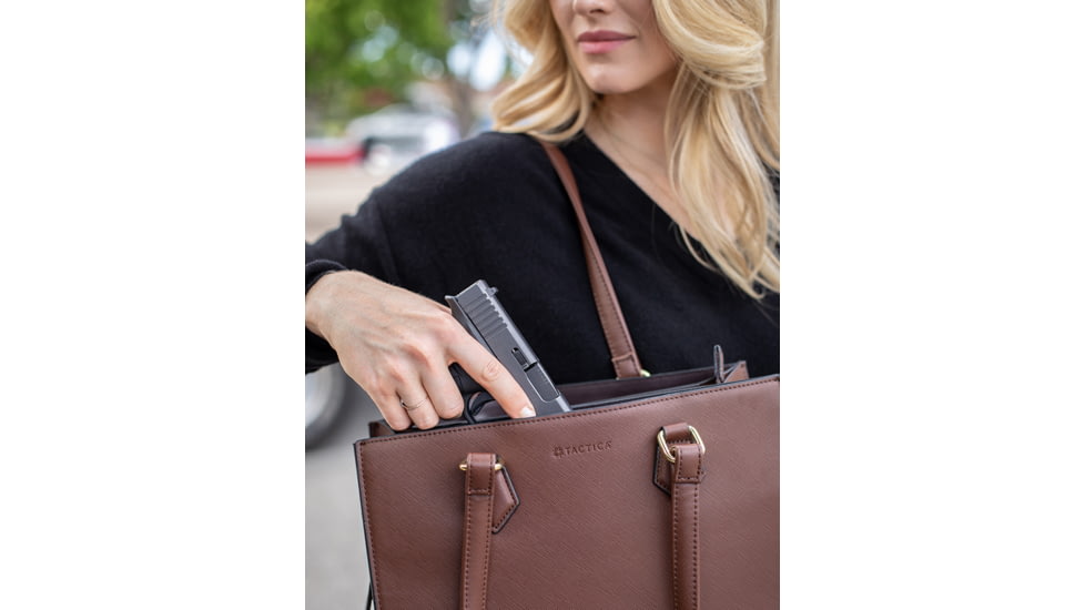 Tactica Compact Concealed Carry Handbag, Brown, TT-PR-M0160-BR-D