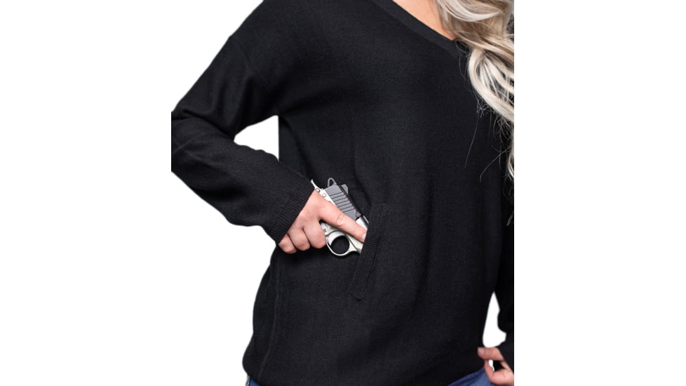 Tactica Cozy Concealement Cashmere Sweater - Womens, Black, Small, TTSWTR2018C041801SDBKS