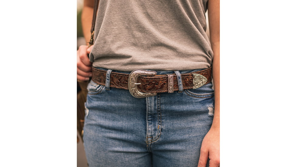 Tactica Embossed 1-1/4in Steel Core Gun Belt - Womens, Tan, 3x, TT-GB-EMSSD-TN-3X-125-SC