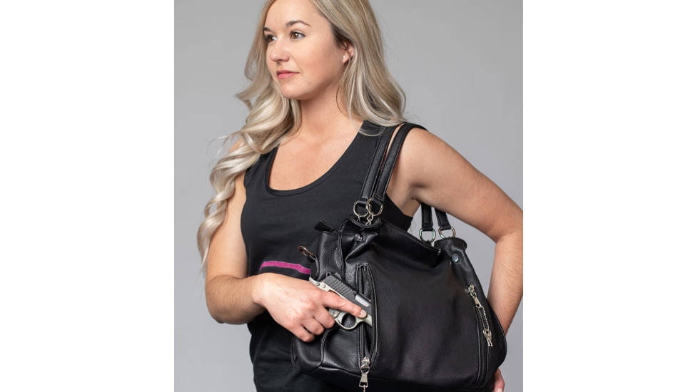 Tactica Executive Concealed Carry Gun Purse, Black, 00193858013428