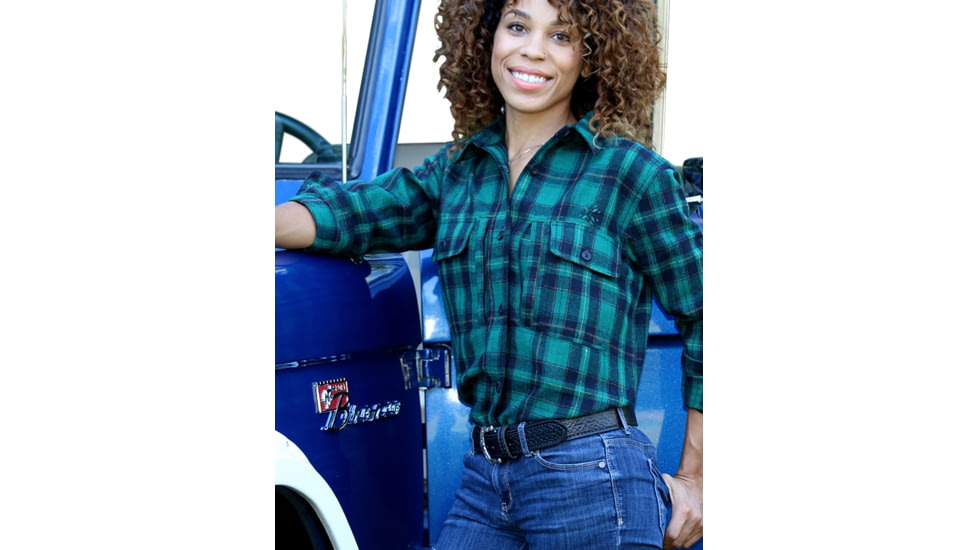 Tactica Proud To Protect Plaid Flannel Shirt, Green, XXL, TTSHRAW18M406013GNXXL