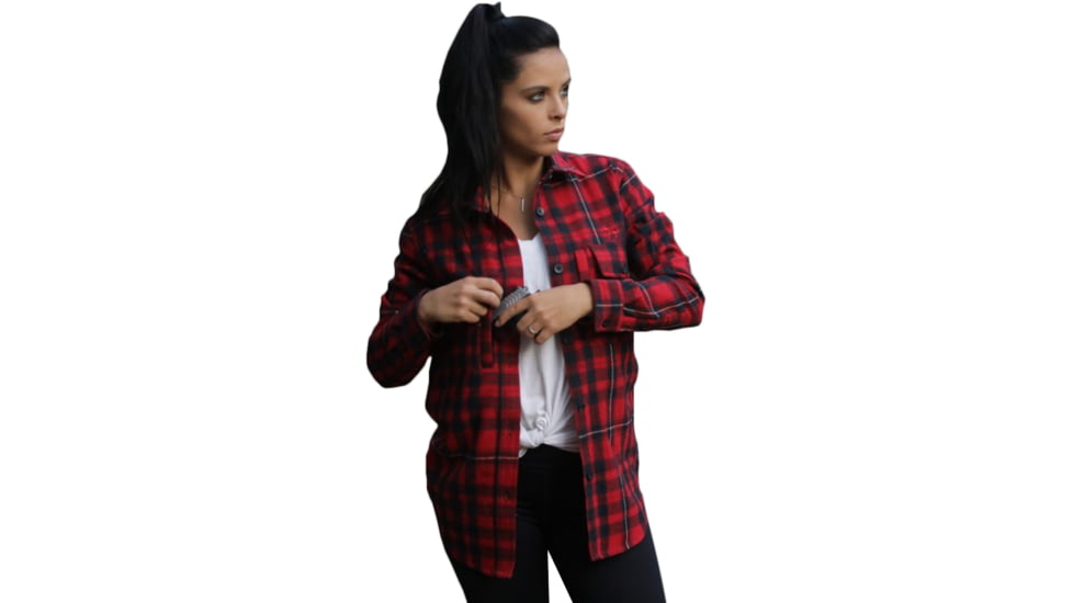 Tactica Proud To Protect Plaid Flannel Shirt, Red, ExtraLarge, TT-SHR-AW18M406013-RD-XL