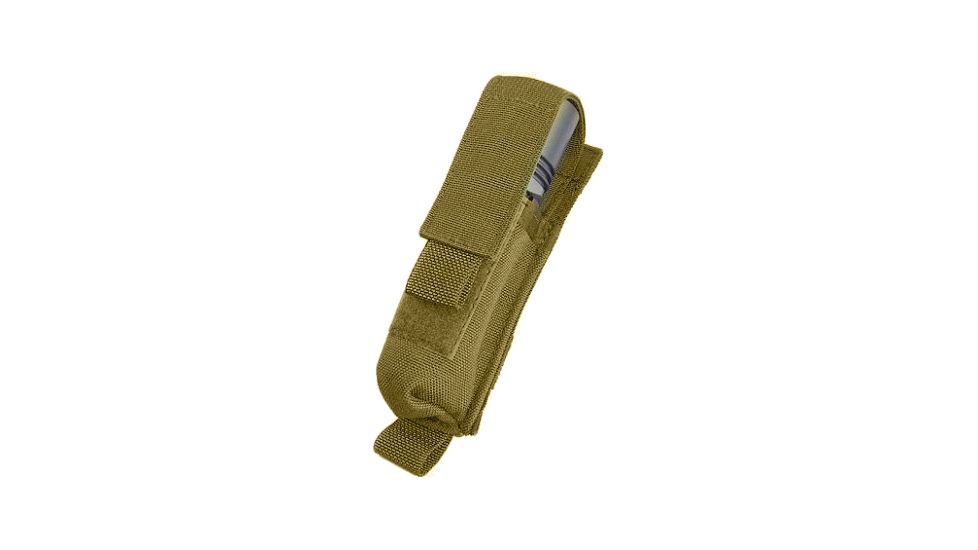 Tactical Assault Gear MOLLE 2 Battery Flashlight Pouch, Coyote Tan 812112