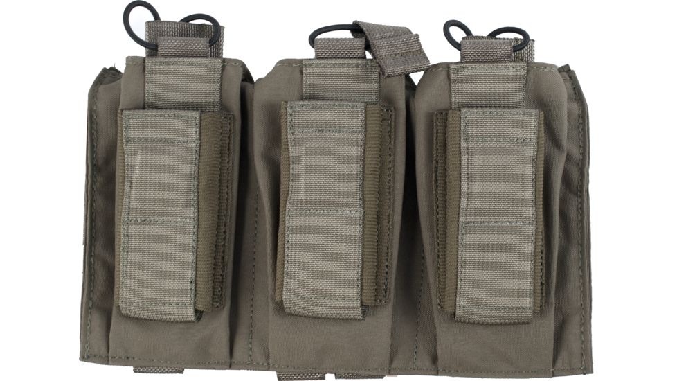 Tactical Assault Gear MOLLE Shingle/Pistol Enhanced 3 Magazine Pouch, Ranger Green 812215