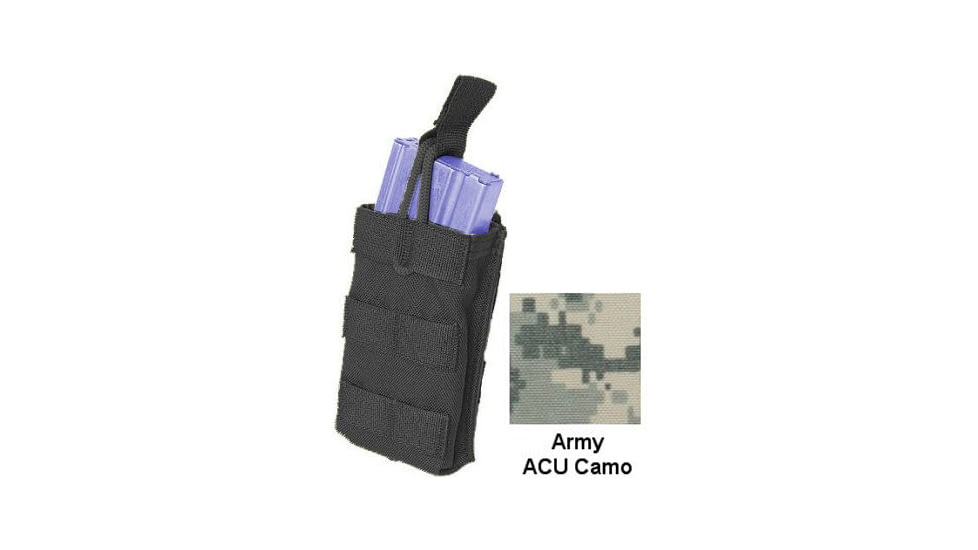 Tactical Assault Gear MOLLE Shingle/Pistol Enhanced 1 Mag Pouch, Army ACU 812206