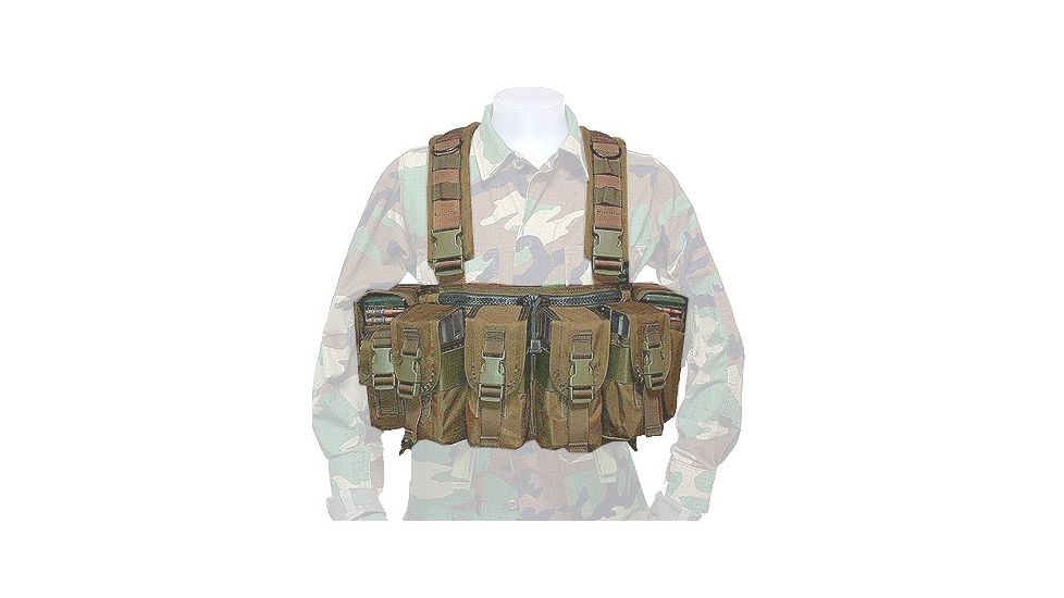 Tactical Assault Gear Rifleman Chest Rig w/ 4 Magazine Pouches - Coyote Tan 812332