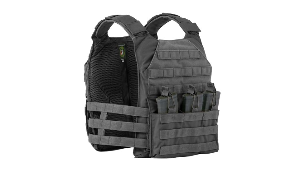 Vanguard Plate Carrier Set w/ Skeletal Cummerbund, Black, Medium