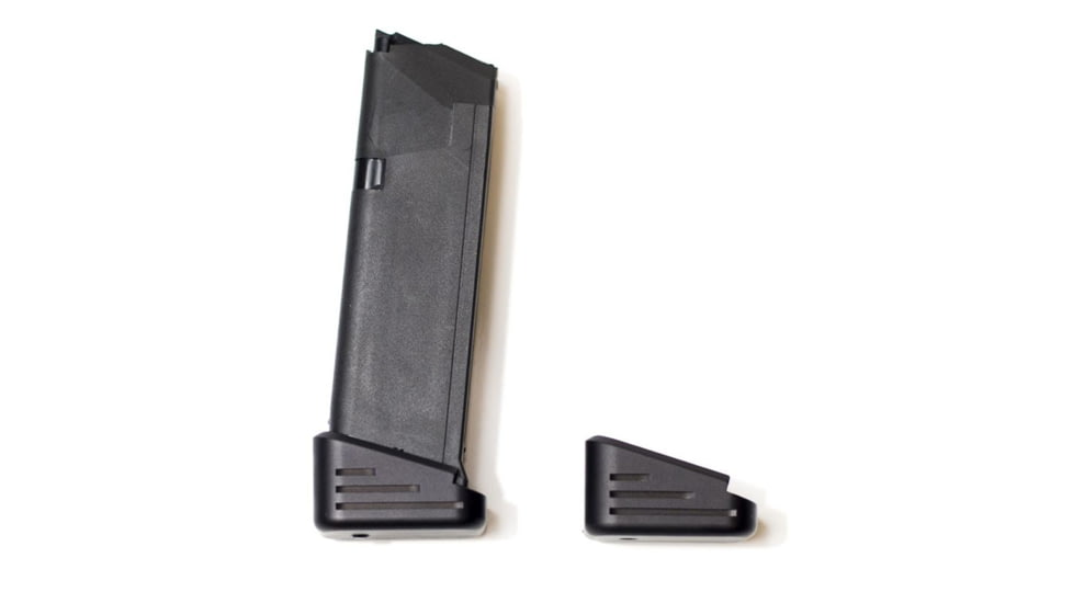 Tactical Edge Covert Basepad +2, G19/G17/G34/G23/G22, Hard Coat Anodized, Black, 856358007549