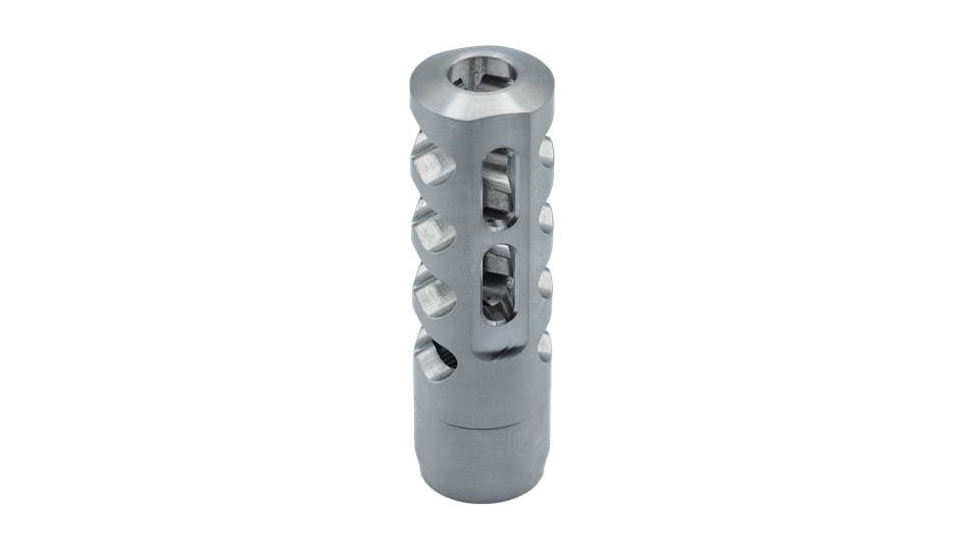 Tactical Precision Manufacturing Titanium Self Timing Side Ported .30 Caliber 5/8x24 Muzzle Brake, Polished Titanium, MBR-30-SPST-TI-5824