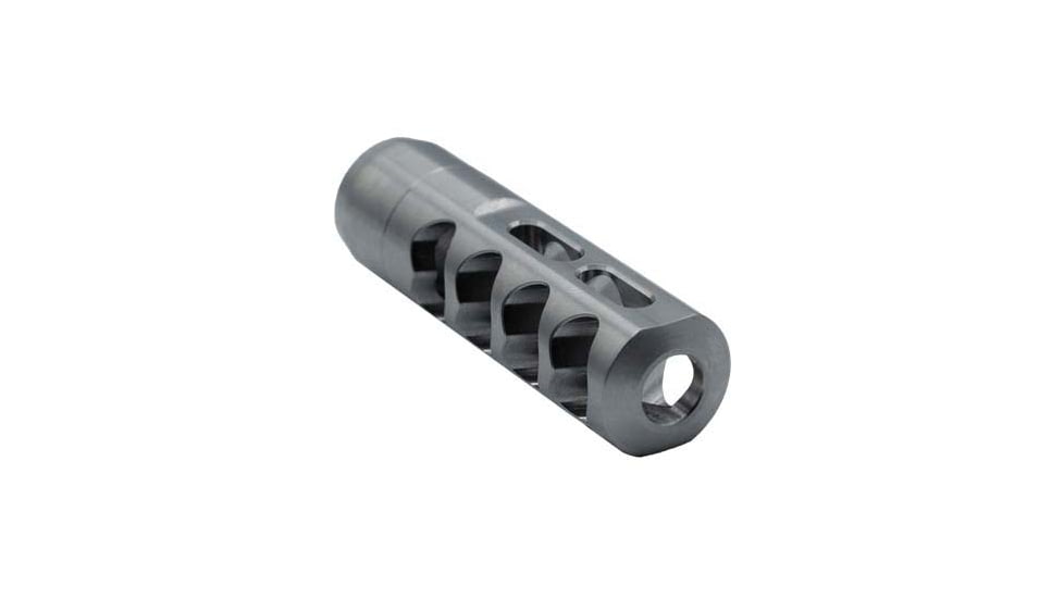 Tactical Precision Manufacturing Titanium Self Timing Side Ported .30 Caliber 5/8x24 Muzzle Brake, Polished Titanium, MBR-30-SPST-TI-5824
