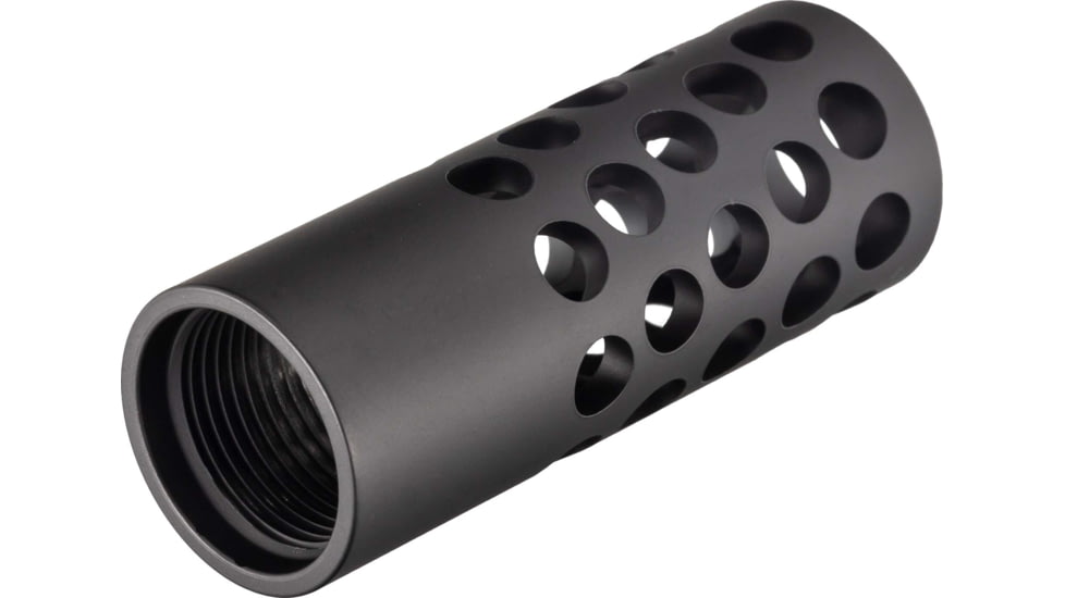 Tactical Precision Manufacturing TPM 22 Cal 1/2x28 Titanium Muzzle Brake, Black, 1/2x28, MBR-22-TI-BLK