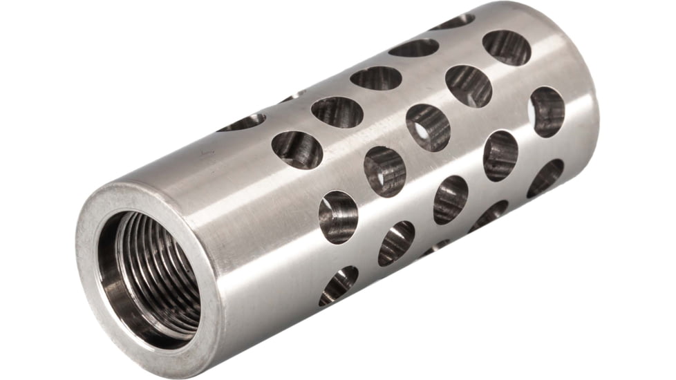 Tactical Precision Manufacturing TPM 22 Cal 1/2x28 Titanium Muzzle Brake, Polished Titanium, 1/2x28, MBR-22-TI