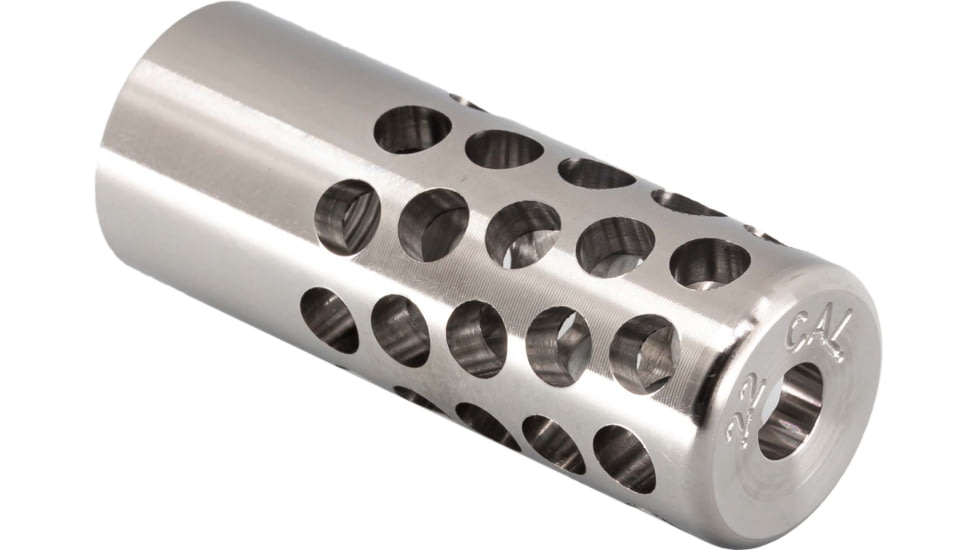 Tactical Precision Manufacturing TPM 22 Cal 1/2x28 Titanium Muzzle Brake, Polished Titanium, 1/2x28, MBR-22-TI