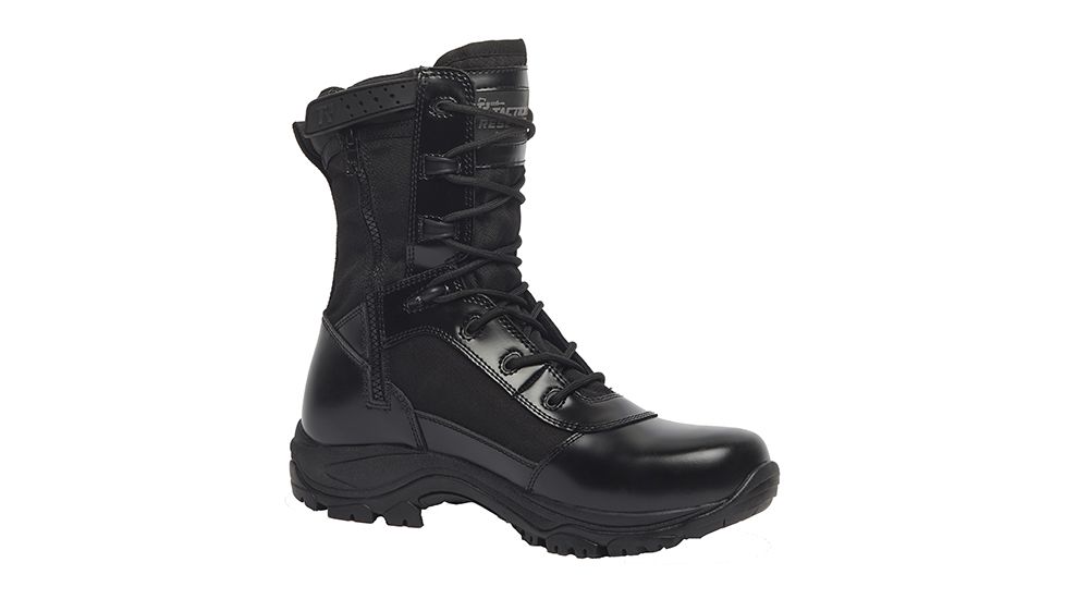 Tactical Research by Belleville Class-A 8in Hot Weather High Shine Side Zip Boot - Men's, Black, Wide, 7.5 TR908Z 075W