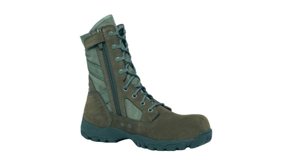 Tactical Research by Belleville Mens Ultra Lightweight Hot Weather Side-Zip Composite Toe Garrison Boot, Sage, 11, Regular TR696ZCT 110R