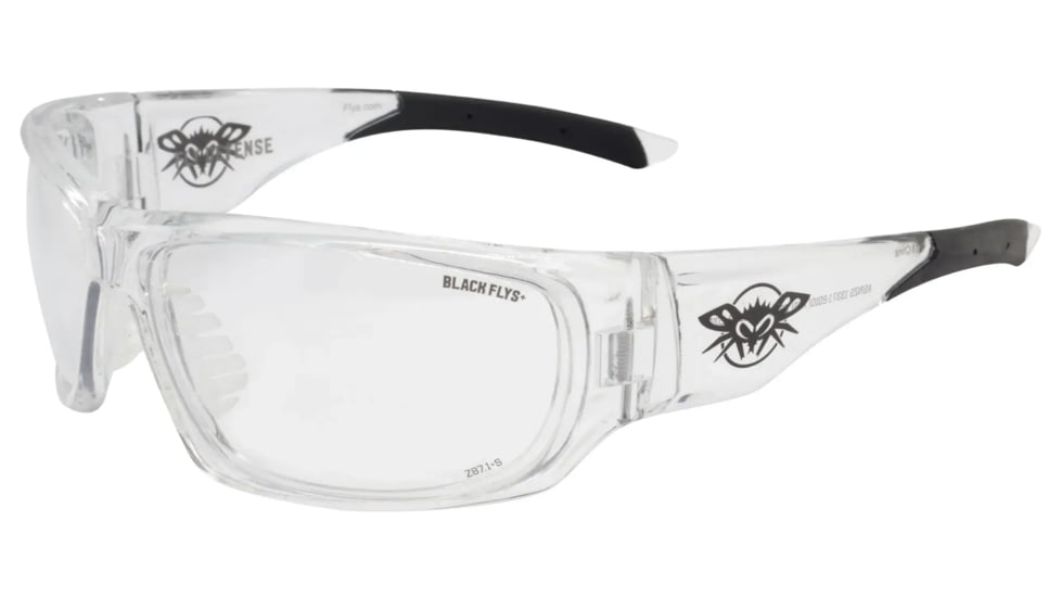 Tactical RX Fly Defense Prescription Sunglasses w/ Yellow Lenses, Matte Black, 2260