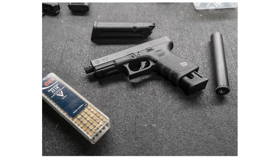 Tactical Solutions .22 LR Conversion for Glock Model 17/22 Threaded End, Black, TSGCON-17-TE