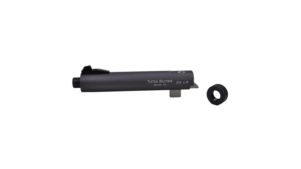 Tactical Solutions Buck Mark 5.5in Threaded Barrel No Flutes, Gun Metal Gray, TL55TEGMGNF