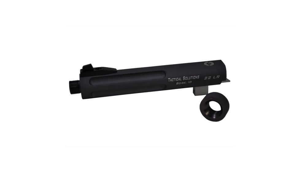 Tactical Solutions Buck Mark 5.5in Threaded Barrel Reg. Flutes, Gun Metal Gray, TL55TEGMGRF