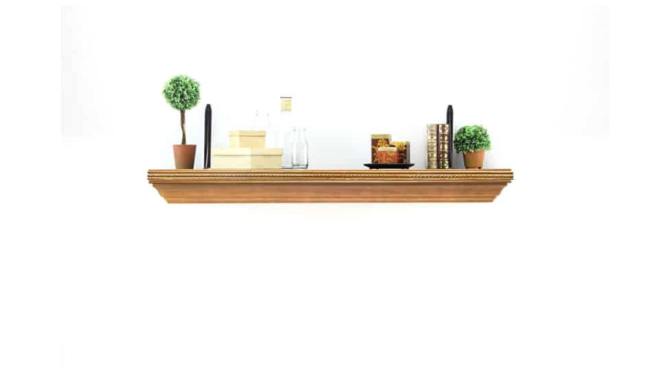 Tactical Walls 1242 Top Locking Shelf w/ Rope Trim, Early American, 1242TLEARSMN52