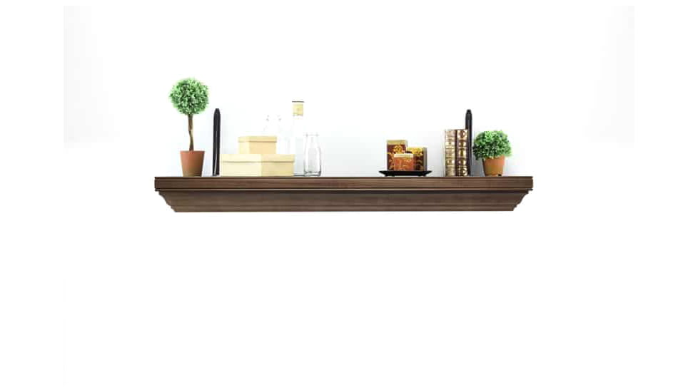 Tactical Walls 1242 Top Locking Shelf w/ Standard Trim, Dutch Walnut, 1242TLDWN52