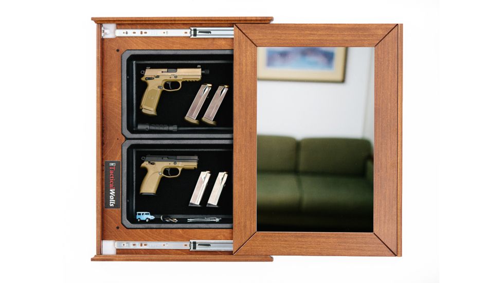 Tactical Walls 1420M Concealment Short Mirror, Cherry with Mirror BM20RFCHBKMR