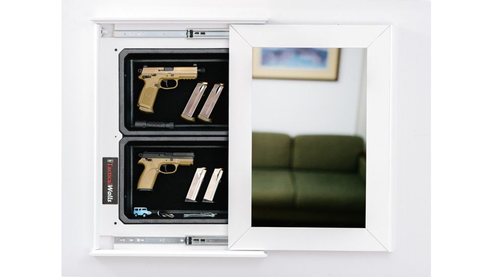 Tactical Walls 1420M Concealment Short Mirror, White with Mirror BM20RFWTBKMR