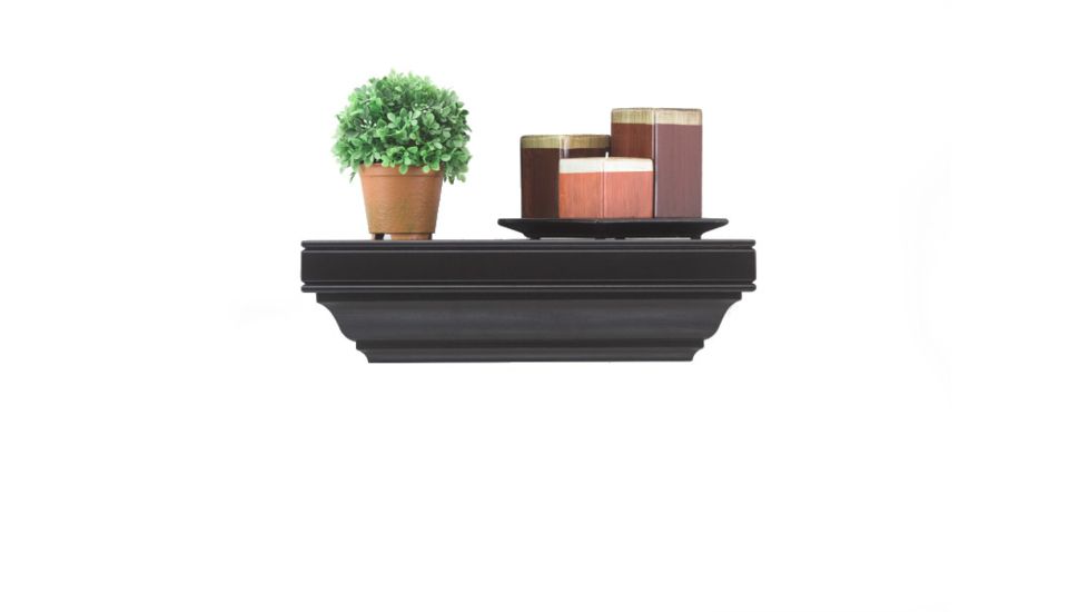 Tactical Walls 812 Pistol Length Shelf, Black with Rope Trim, 812 0812MLBKR