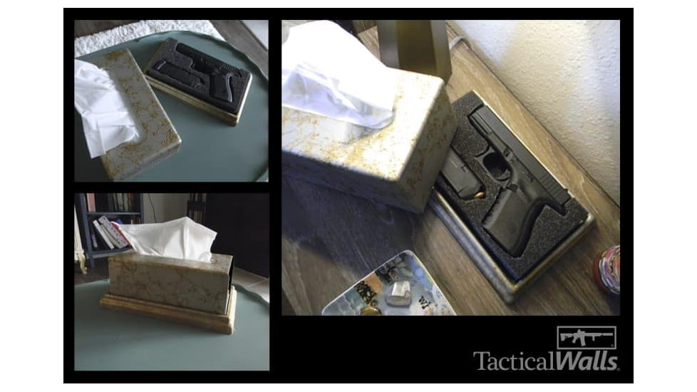Tactical Walls Issue Box for Tissues, Black Wood Grain, IBXBKG, EDEMO1