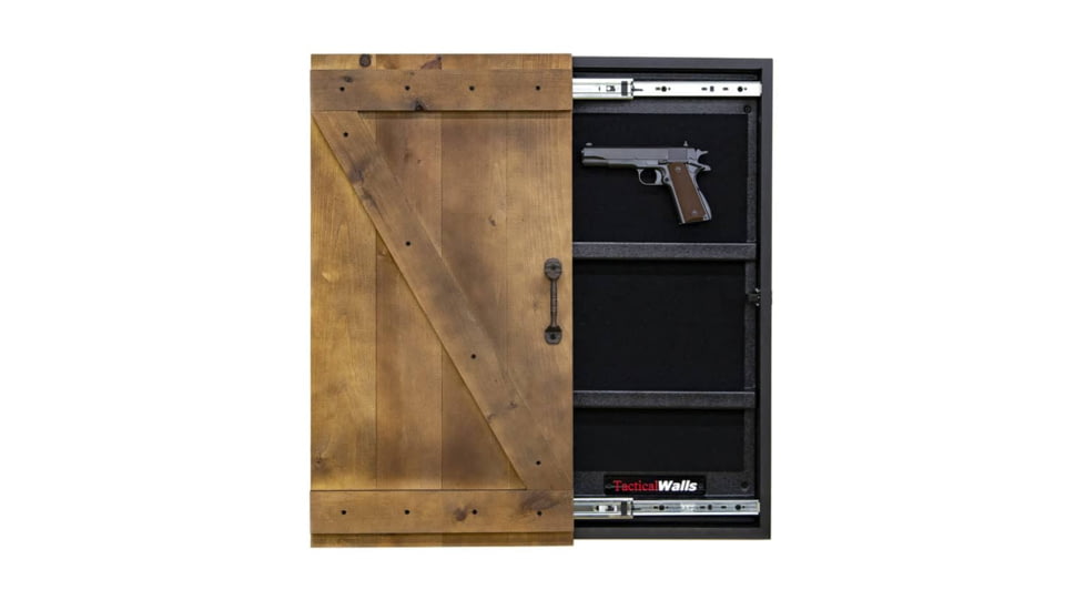 Tactical Walls Mini Barn Door Concealment, Dutch Walnut, BARNDW
