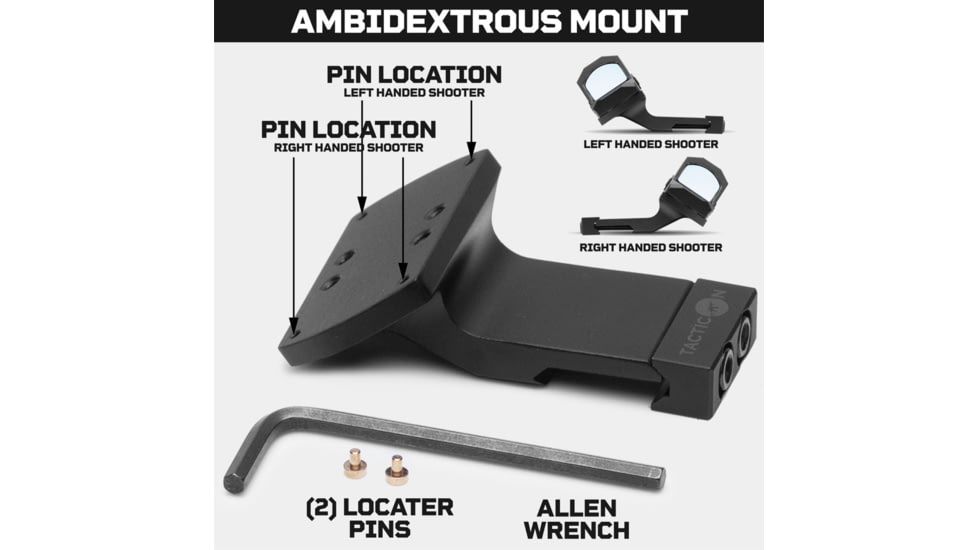 Tacticon Armament 35 Degree Offset Mount, Black, 35DGPCMT