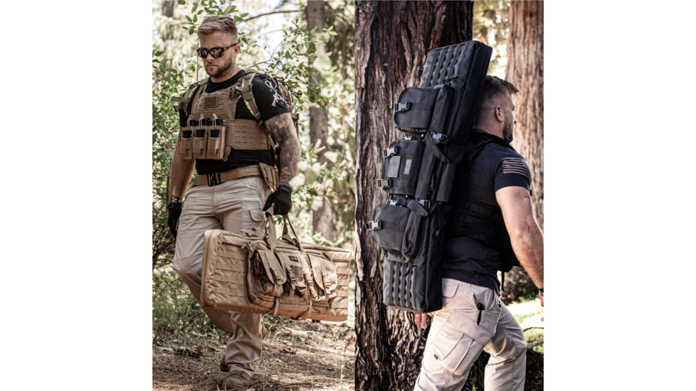 Tacticon Armament BattleBag Double Rifle Bag, 42 in, Black, BB42BK