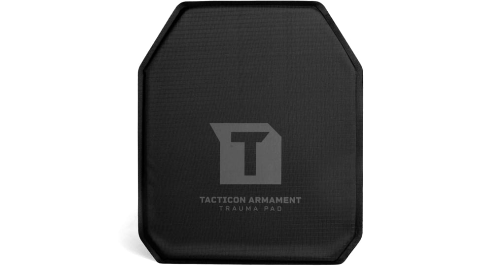 Tacticon Armament Body Armor Trauma Pads, 8x10 in, SAPI Cut, Black, TP-8x10-SAPI