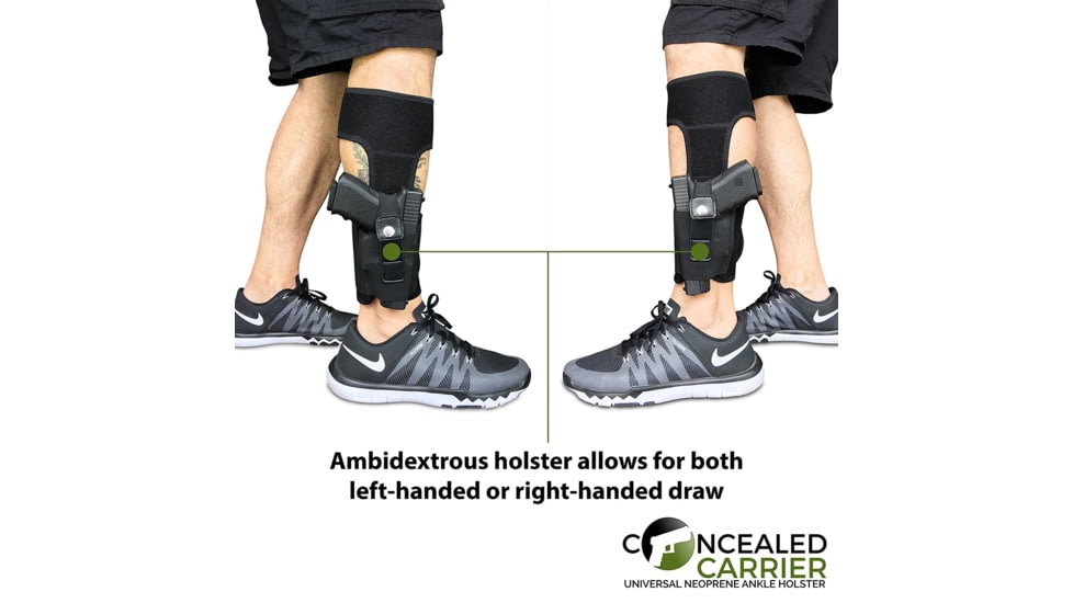 Tacticon Armament Concealed Pistol Ankle Holster, Black, AH10