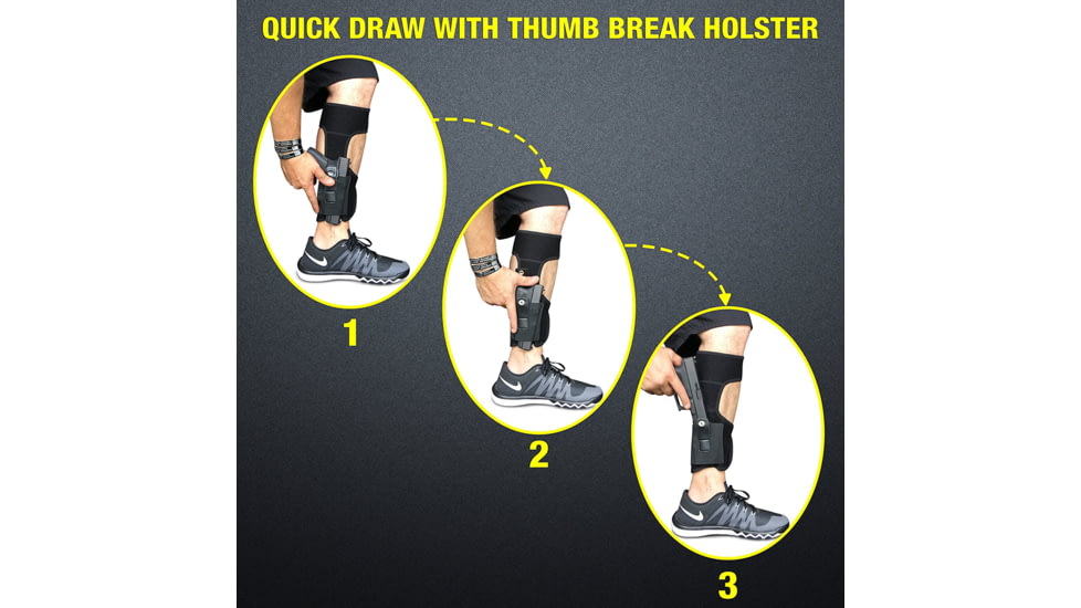 Tacticon Armament Concealed Pistol Ankle Holster, Black, AH10