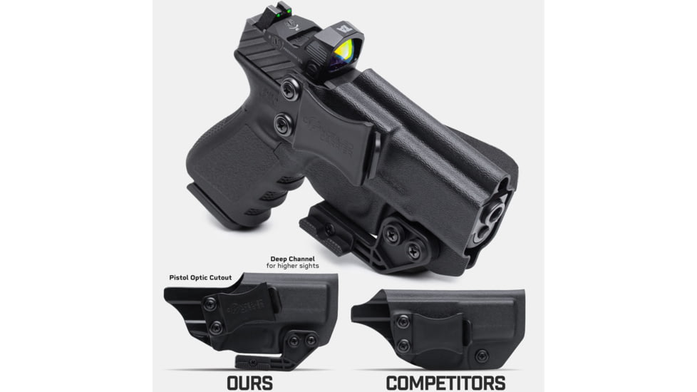 Tacticon Armament Deep Concealment Pistol Holster w/ Mag Holster, Left Handed, Black, SW940IWBLH