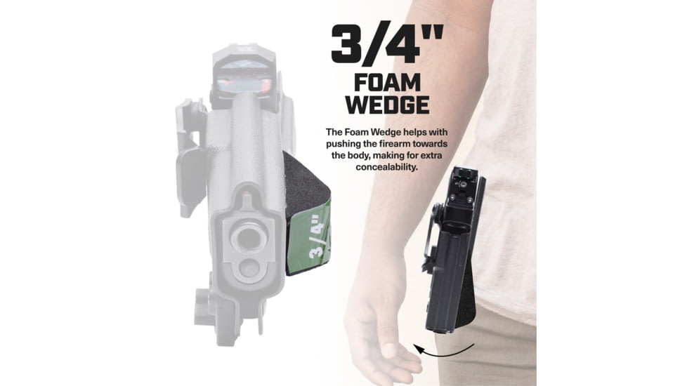 Tacticon Armament Deep Concealment Pistol Holster w/ Mag Holster, Left Handed, Black, SW940IWBLH