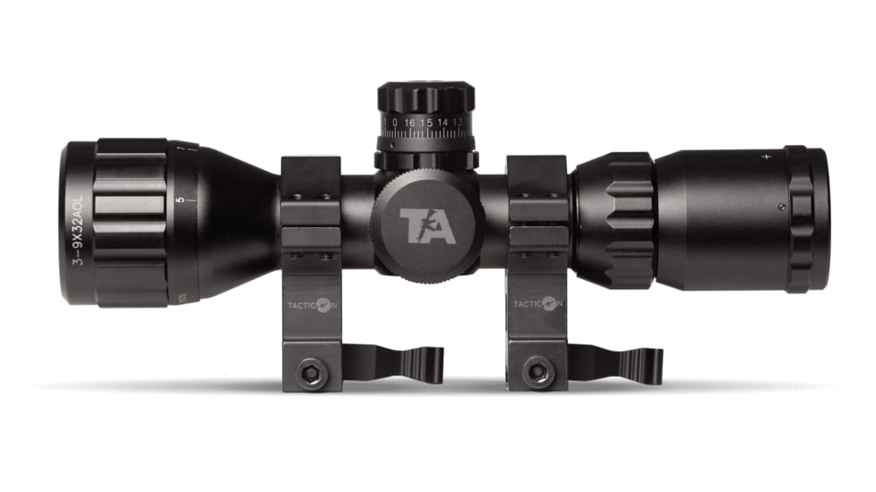 Tacticon Armament Falcon V3 3-9x32mm 30mm Tube Second Focal Plane Rifle Scope, Illuminated Mil-Dot Reticle, Black, FALCV39x32