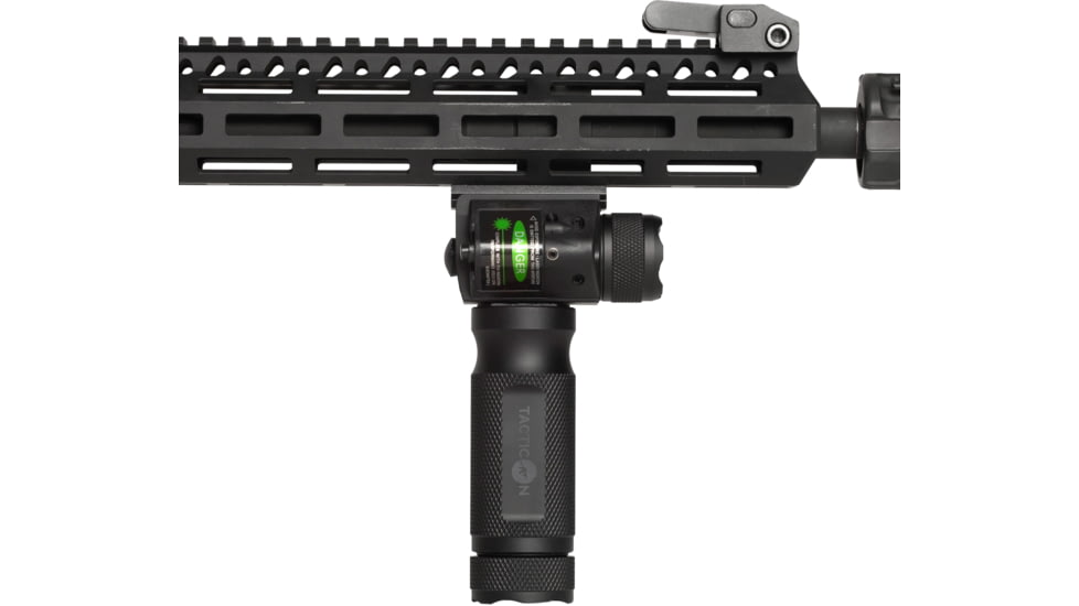 Tacticon Armament Firefly V3 Rifle Foregrip with Light and Laser, Green Laser, Black, FGL30