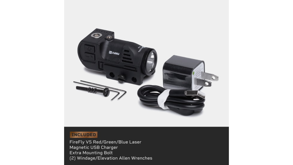 Tacticon Armament FireFly V5 Pistol Laser/Flashlight Combo, Red Laser, Black, FRL50