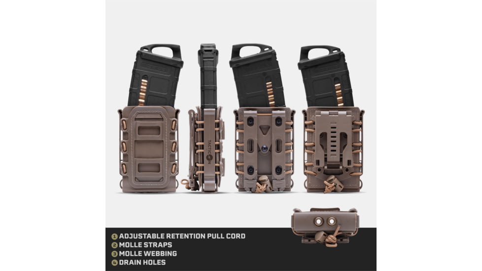 Tacticon Armament Single Rifle Magazine Pouch, Tan, R1-MC-TN