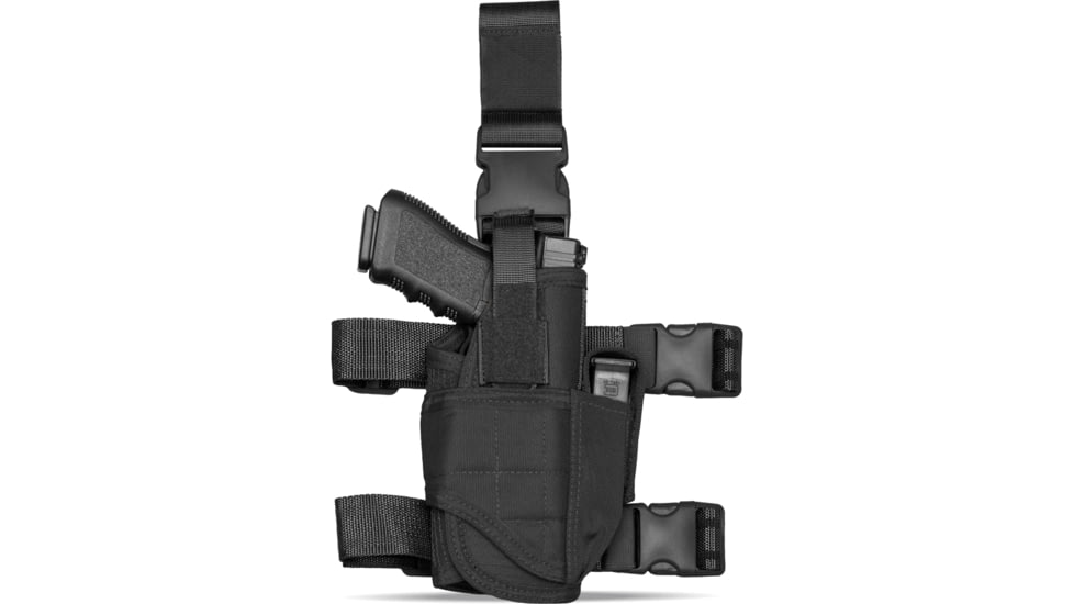 Tacticon Armament Universal Drop Leg Holster, Left Handed, Black, DLGHBKLH