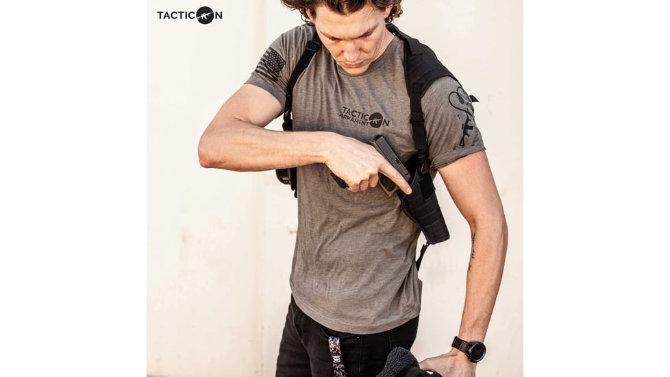 Tacticon Armament Universal Shoulder Holster, Black, UVSHBK