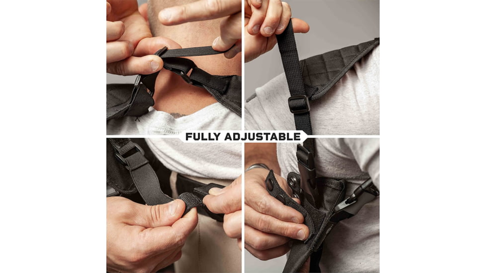 Tacticon Armament Universal Shoulder Holster, Black, UVSHBK