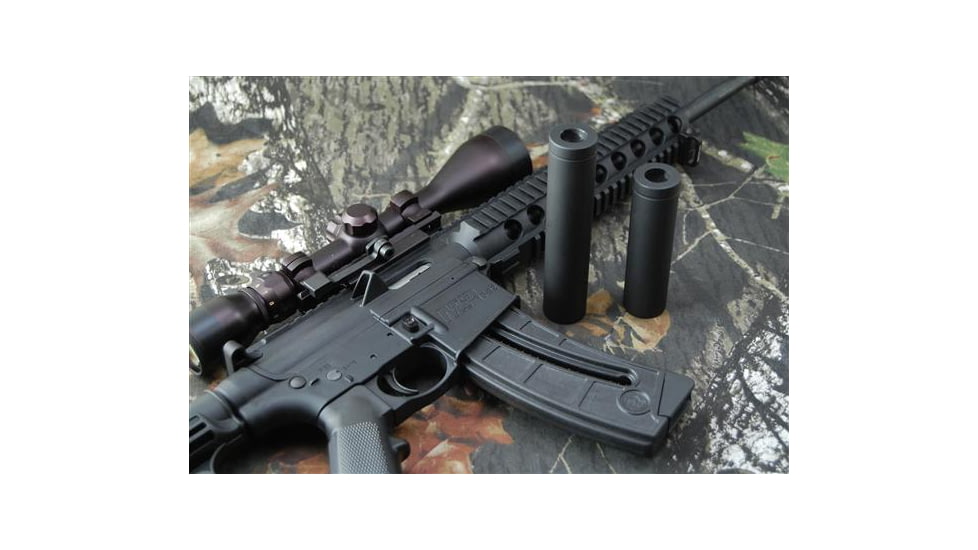 Tacticool22 Fake Suppressor Threaded Muzzle Device, 5/8-24, 4.5in, Black, TFS-5/8-24 - 4.5 Inch