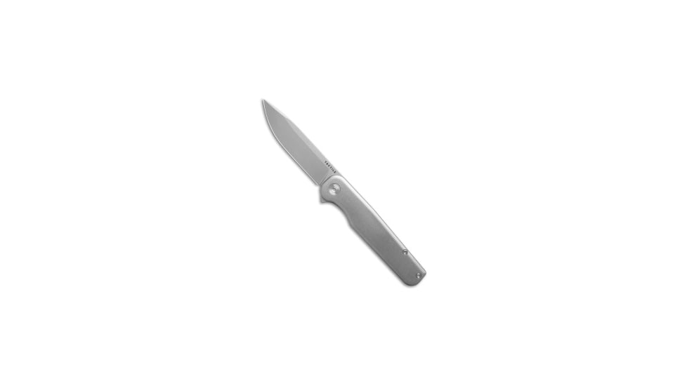 Tactile Knife Co. Tactile Knife Co. Rockwall V2 Liner Lock Knife Titanium 3.4&quot; SW MagnaCut*DISC*, Gray, CPM MagnaCut, adult, BHQ-223903