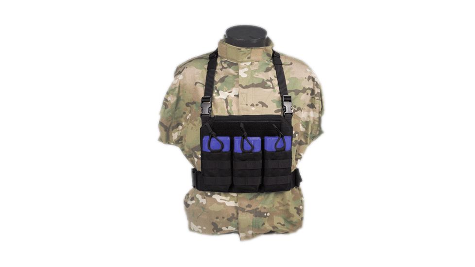 Tactical Assault Gear GO Time Triple 7.62 Mag Chest Rig Black
