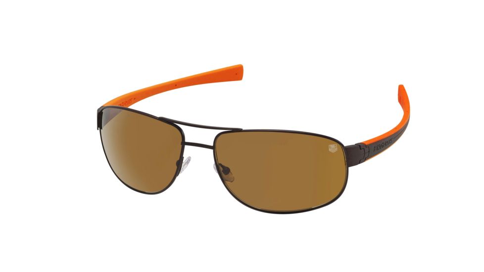 Tag Heuer 0252 Bifocal Prescription Sunglasses, Matte Chocolate Frame - Brown/Orange Temples Frame, Outdoor Brown Lens-0252-708BI