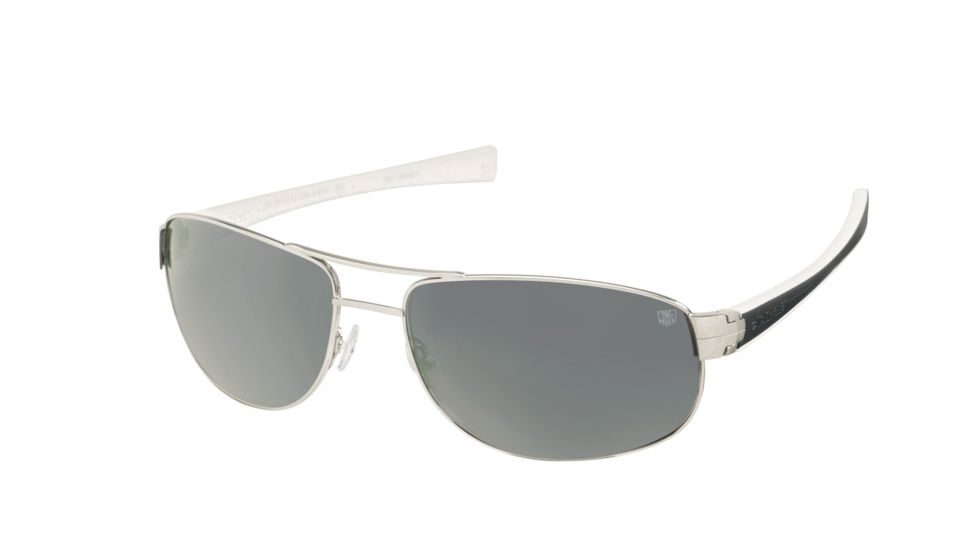 Tag Heuer 0252 Bifocal Prescription Sunglasses, Pure Frame - Black/White Temples Frame, Outdoor Grey Lens-0252-206BI